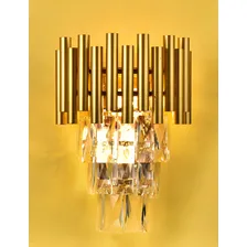 Arandela Em Metal Dourado E Cristal BIVOLT Foto  mini 1