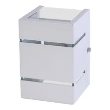Arandela Externa 2 Focos Branca Vidro Frisada Cor Branco Foto  mini 1