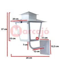 Arandela Externa Colonial Quadrada L6b - Branca Cor Branco 110V/220V Foto mini 3