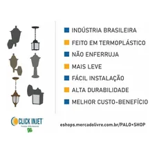 Arandela Externa De Parede Retangular 25 Cm Preto Alz69 Acende a Luz Foto mini  3