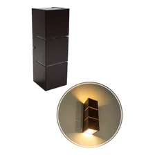 Arandela Focos Fachos Frisos 30cm P/ 2 Lâmpadas E27 St1286 Cor Marrom 127/220V Foto  mini 1