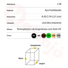 Arandela Ideal Aço Sextavado De Parede L1b Cor Ouro Velho Foto mini 3