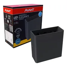 Arandela Led Elegance Due Preta Externa 3w 3000k Avant Estrutura Preto Foto mini 1