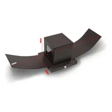 Arandela Luminária Aba Externa Parede Muro Efeito 2 Focos Cor Marrom 110V/220V (Bivolt) Foto mini 4