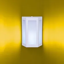 Arandela Luminaria Bolt Trapézio 291 Ideal Lustre Externo Cor Branco 110V/220V Foto mini  2