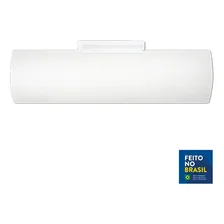 Arandela Luminária Embaú Camarim Vidro Fosco 30cm Taschibra Estrutura Branco 110V/220V Foto mini 3
