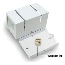Arandela Luminária Frisada Efeito Parede Dois Fachos Kit 5 Cor Branco 110V/220V (Bivolt) Foto mini 3