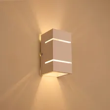 Arandela Luminária Frisada Efeito Parede Dois Fachos Kit 5 Cor Branco 110V/220V (Bivolt) Foto mini 4