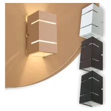 Arandela Luminária Frisada Efeito Parede Dois Fachos Kit 5 Cor Branco 110V/220V (Bivolt) Foto mini 1