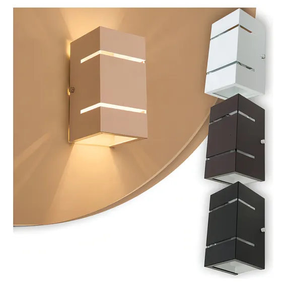 Arandela Luminária Frisada Efeito Parede Dois Fachos Kit 5 Cor Branco 110V/220V (Bivolt) Foto 1
