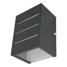 Arandela Luminária Frisada Efeito Parede Externa Muro Cor Preto 110V/220V (Bivolt) Foto mini  2