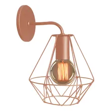 Arandela Parede Aramado Diamante Pendente Retro Cor Cobre Foto mini  2
