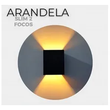 Arandela Parede Muro Cubo 2 Fachos Slim Moderna Preto Foto mini 2