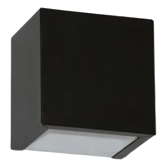 Arandela Parede Muro Cubo 2 Fachos Slim Moderna Preto Foto 1