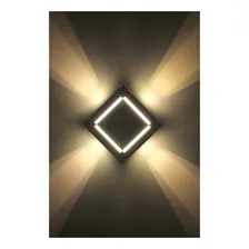 Arandela Quadrada Efeito 4 Fachos Frisos Cor Branco-liso Bivolt Foto mini  2