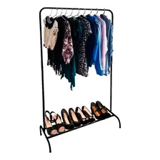 Arara Cabideiro Para Roupas Com Sapateira Slim Em Aço Maxeb Foto mini  3