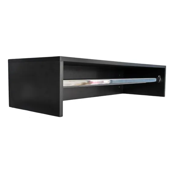 Arara De Parede Estante Cabideiro Para Roupas Mdf 90cm Preto Foto 1