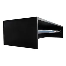 Arara De Parede Estante Cabideiro Para Roupas Mdf 90cm Preto Foto mini  3