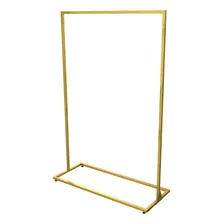 Arara De Roupas Desfile Loja Dourado 120cm Modelo Industrial Foto mini 4