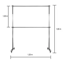 Arara Inox Móvel Desmontável Luxo Para Lojas Closet 1,2 M Foto mini 2