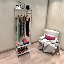 Arara Modular Dicarlo 01 Delin Para Roupas Decoração Quarto Cor Br Foto mini 3
