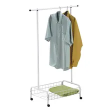 Arara Para Roupas Com Cesto E Rodízios Foto  mini 1