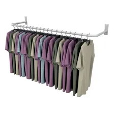 Arara Parede Cabideiro Closet Reta 1.20 Branco Premium Foto  mini 1