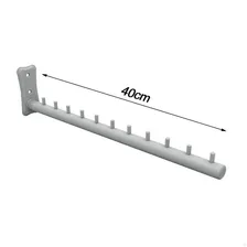 Arara Rt Frontal Reto 40cm Para Parede Loja 1 Uni Cor Branco Foto mini 2