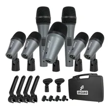 Arcano Kit De Microfones Para Bateria Am-silver7 Com Maleta Cor Cinza Foto mini 1