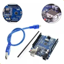 Arduino Uno R3 Atmega328 Smd + Cabo E Pinos Blutu Foto  mini 1