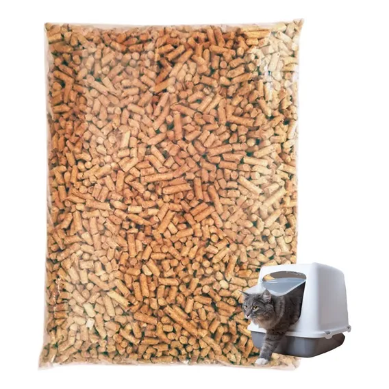 Areia Gato Granulado De Madeira Higienico Pinus Natural 10kg Foto 1