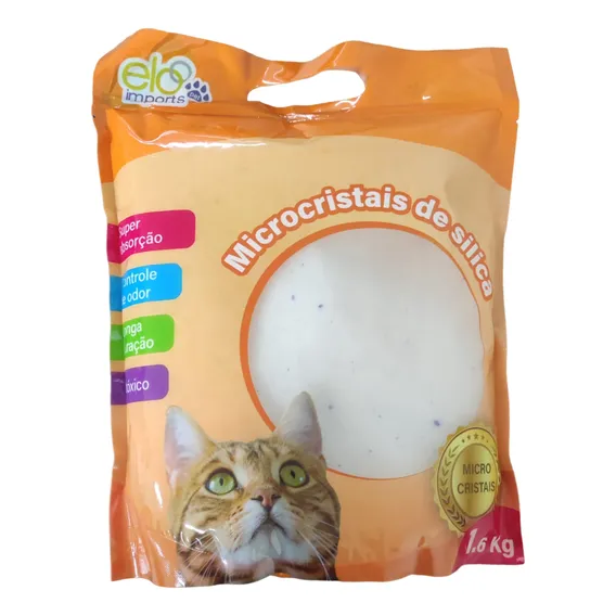 Areia Sanitária Micro Cristais SÃlica Em Gel 1,6kg Gato Foto 1