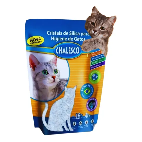 Areia Sílica Grossa Da Chalesco Para Gatos 1,8kg Cristal Gel Foto 1