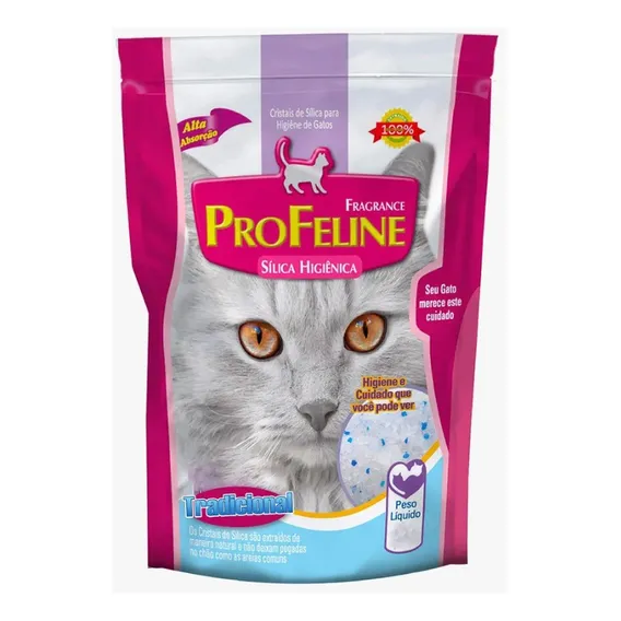 Areia SÃlica Premium Grossa Para Gatos Profeline 1,4kg Foto 1