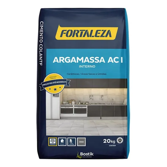 Argamassa Interna Fortaleza Aci Cinza 20kg Foto 1