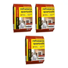 Argamassa P/ Tijolos E Placas Refratárias 15kg Quartzolit Foto mini 1