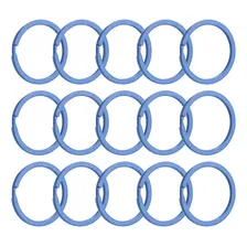 Argola 35mm Italiana Reforçada Para Chaveiro Níquel 100 Pçs Cor Azul 35mm 100 Pçs Foto mini 4