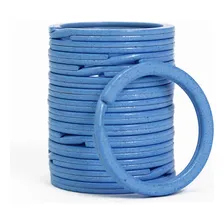 Argola 35mm Italiana Reforçada Para Chaveiro Níquel 100 Pçs Cor Azul 35mm 100 Pçs Foto  mini 1