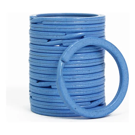 Argola 35mm Italiana Reforçada Para Chaveiro Níquel 100 Pçs Cor Azul 35mm 100 Pçs Foto 1
