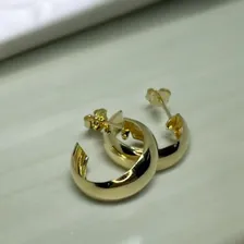 Argola Feminina Cor Dourada 18k HipoalergĂȘnica Semijoia Foto mini 2