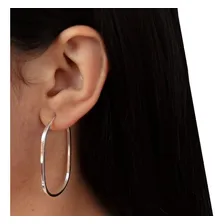 Argola Par De Brincos Feminino Em Prata 925 Com Foto mini  2