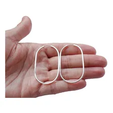 Argola Par De Brincos Feminino Em Prata 925 Com Foto mini  3
