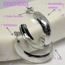 Argola Pequena Desenhada Aço Cirúrgico Antialérgico Feminino Foto mini 4