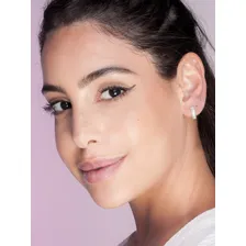 Argola Prata 925 Brinco Feminino Zirc么nia Cravejado Par GLITZ JOIAS Foto mini 4