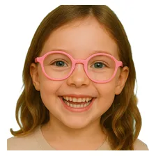 Armação De Óculos Grau Flexível Infantil Menino Menina Cor Rosa Foto  mini 1