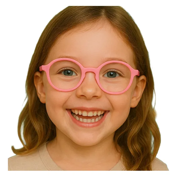 Armação De Óculos Grau Flexível Infantil Menino Menina Cor Rosa Foto 1