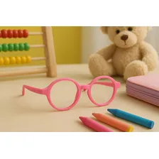 Armação De Óculos Grau Flexível Infantil Menino Menina Cor Rosa Foto mini  2