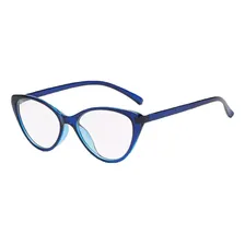 Armação Gatinho Cat Retrô Fashion Para Óculos De Grau Cor Azul Foto mini 1