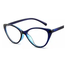 Armação Gatinho Cat Retrô Fashion Para Óculos De Grau Cor Azul Foto mini 2