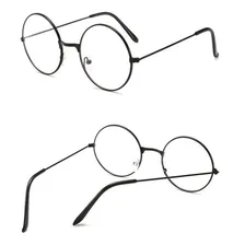 Armação Óculos Redondo - Lente Sem Grau - Unisex Cor Preto Foto mini  2